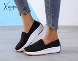 Xajzpa Fashion Women Flats Slip On Mesh Shoes Woman Light Sneakers Spring Autumn Loafers Femme