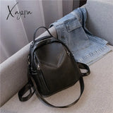 Xajzpa - Fashion Women Leather Backpack Small Pu School Bag For Teenager Girls Rucksack Vintage