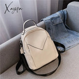 Xajzpa - Fashion Women Leather Backpack Small Pu School Bag For Teenager Girls Rucksack Vintage