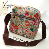 Xajzpa - Fashion Women Messenger Bags New Vinatge Flower Printing Bag Mummy Casual Shoulder Female