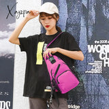 Xajzpa - Fashion Women Oxford Cloth Chest Bag Solid Color Shoulder Crossbody Men Casual Sport