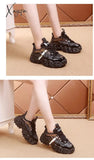 Xajzpa - Fashion Women Shoes Dad Chunky Sneakers Luxury Comfortable Glossy Thick Sole Ladies