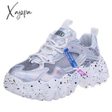 Xajzpa - Fashion Women Shoes Dad Chunky Sneakers Luxury Comfortable Glossy Thick Sole Ladies