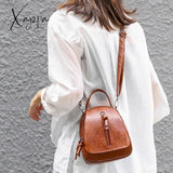 Xajzpa - Fashion Women Soft Pu Leather Solid Color Crossbody Shoulder Messenger Bag Casual Ladies