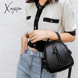 Xajzpa - Fashion Women Soft Pu Leather Solid Color Crossbody Shoulder Messenger Bag Casual Ladies