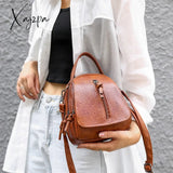 Xajzpa - Fashion Women Soft Pu Leather Solid Color Crossbody Shoulder Messenger Bag Casual Ladies