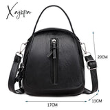 Xajzpa - Fashion Women Soft Pu Leather Solid Color Crossbody Shoulder Messenger Bag Casual Ladies