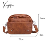 Xajzpa - Fashion Women Soft Pu Leather Solid Color Crossbody Shoulder Messenger Bag Casual Ladies