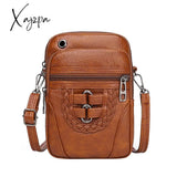 Xajzpa - Fashion Women Soft Pu Leather Solid Color Crossbody Shoulder Messenger Bag Casual Ladies