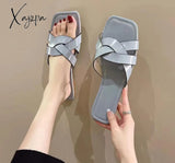 Xajzpa - Faux Leather Crisscross Strap Sandals 2 / 35