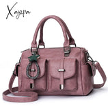 Xajzpa - Female Boston Bag New Fashion Handbag Soft Leather Large Capacity Mother Retro Women’s