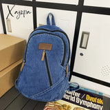 Xajzpa - Female Canvas Travel Denim Book Bag Ladies Kawaii Backpack Women Leisure School Girls Male