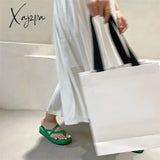 Xajzpa - Flat Ladies Sandals Summer Design Fashionable Women’s Slippers Outerwear Solid Color