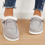 Xajzpa - Flat Slip-On Bootie Warm Lining Ankle Snow Boots Booties