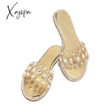 Xajzpa - Gem Slip-On Clear Strap Slippers