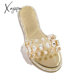 Xajzpa - Gem Slip-On Clear Strap Slippers