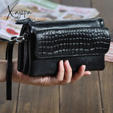 Xajzpa - Genuine Leather Clutch Women Long Wallets Money Purse Large Capacity Coin Ladies Wallet