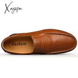 Xajzpa - Genuine Leather Men Casual Shoes Luxury Brand Mens Loafers Moccasins Breathable Slip On