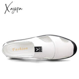 Xajzpa - Genuine Leather Men Casual Shoes Luxury Sandals Mens Loafers Moccasins Breathable Slip On