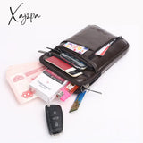 Xajzpa - Genuine Leather Men Mini Cross Body Shoulder Fanny Bags Casual Hook Cell Mobile Phone Case