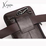 Xajzpa - Genuine Leather Men Mini Cross Body Shoulder Fanny Bags Casual Hook Cell Mobile Phone Case