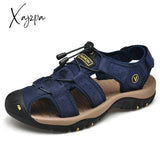 Xajzpa - Genuine Leather Men Sandals Summer New Large Size Sandals Men’s Casual Shoes Fashion