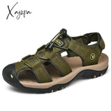 Xajzpa - Genuine Leather Men Sandals Summer New Large Size Sandals Men’s Casual Shoes Fashion