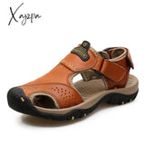 Xajzpa - Genuine Leather Men Sandals Summer New Large Size Sandals Men’s Casual Shoes Fashion