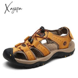 Xajzpa - Genuine Leather Men Sandals Summer New Large Size Sandals Men’s Casual Shoes Fashion