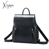 Xajzpa - Genuine Leather Women Backpack Rucksack Cross Body Shoulder Bag Girls School Female