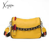 Xajzpa - Genuine Leather Women Handbags Women’s Bag Soft Cowhide Shoulder Bags Designer Chain