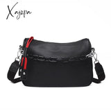 Xajzpa - Genuine Leather Women Handbags Women’s Bag Soft Cowhide Shoulder Bags Designer Chain