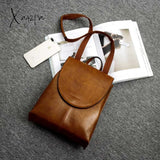 Xajzpa - Genuine Leather Women Rucksack Knapsack Shoulder Cross Body Bags Female Fashion Lady Oil