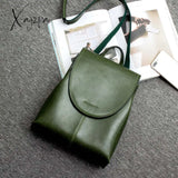 Xajzpa - Genuine Leather Women Rucksack Knapsack Shoulder Cross Body Bags Female Fashion Lady Oil
