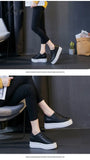 Xajzpa - Genuine Leather Women’s White Shoes Platform Sneakers Spring Autumn Fashion Women Black