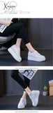 Xajzpa - Genuine Leather Women’s White Shoes Platform Sneakers Spring Autumn Fashion Women Black