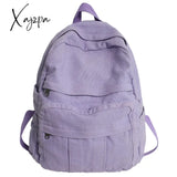 Xajzpa - Girl Fabric School Bag New Fashion College Student Vintage Women Backpack Canvas Female