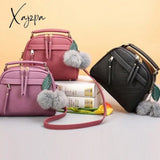 Xajzpa - Girl Messenger Bags With Fair Ball Tassel Fashion Pu Leather Handbag For Women Female