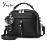 Xajzpa - Girl Messenger Bags With Fair Ball Tassel Fashion Pu Leather Handbag For Women Female