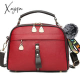 Xajzpa - Girl Messenger Bags With Fair Ball Tassel Fashion Pu Leather Handbag For Women Female