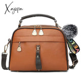 Xajzpa - Girl Messenger Bags With Fair Ball Tassel Fashion Pu Leather Handbag For Women Female