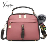 Xajzpa - Girl Messenger Bags With Fair Ball Tassel Fashion Pu Leather Handbag For Women Female