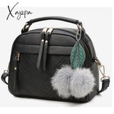 Xajzpa - Girl Messenger Bags With Fair Ball Tassel Fashion Pu Leather Handbag For Women Female