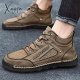 Xajzpa - Golden Sapling Classic Winter Boots Fashion Men’s Outdoor Shoes For Mountain Trekking