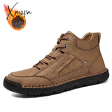 Xajzpa - Golden Sapling Classic Winter Boots Fashion Men’s Outdoor Shoes For Mountain Trekking