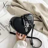 Xajzpa - Gothic Heart Blade Zipper Chain Crossbody Bags For Women Girl Casual Shoulder Purses And