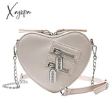 Xajzpa - Gothic Heart Blade Zipper Chain Crossbody Bags For Women Girl Casual Shoulder Purses And