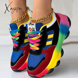 Xajzpa - Green Casual Sportswear Daily Patchwork Round Out Door Shoes Blue / Us5Eu35 Shoes Sneakers