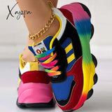 Xajzpa - Green Casual Sportswear Daily Patchwork Round Out Door Shoes Shoes Sneakers