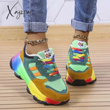 Xajzpa - Green Casual Sportswear Daily Patchwork Round Out Door Shoes Shoes Sneakers